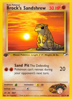 Brock's Sandshrew - pokemon TCG Card