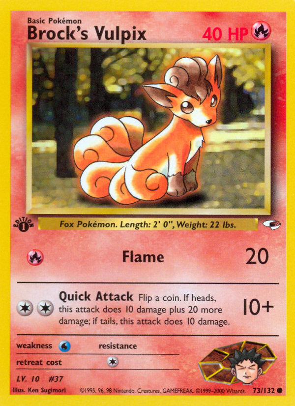 Brock's Vulpix - Pokémon TCG Card
