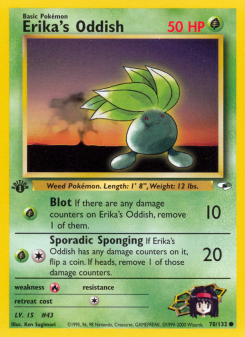 Erika's Oddish - pokemon TCG Card