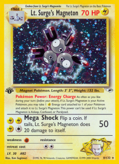 Lt. Surge's Magneton - pokemon TCG Card