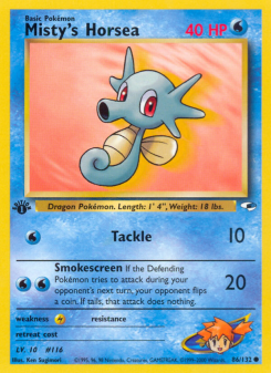 Misty's Horsea - pokemon TCG Card