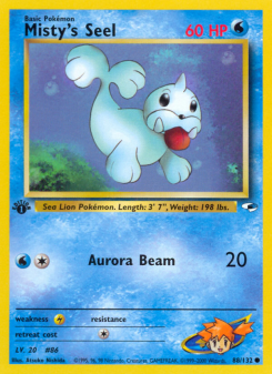 Misty's Seel - pokemon TCG Card