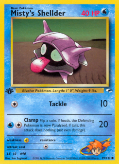 Misty's Shellder - pokemon TCG Card