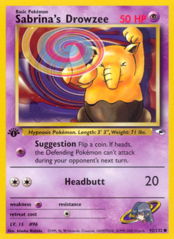 Sabrina's Drowzee - pokemon TCG Card