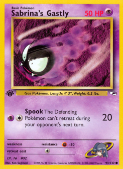 Sabrina's Gastly - pokemon TCG Card