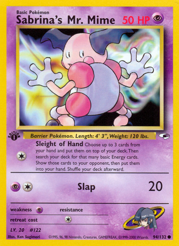 Sabrina's Mr. Mime - Pokémon TCG Card