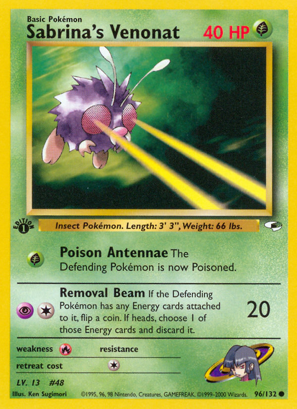 Sabrina's Venonat - Pokémon TCG Card