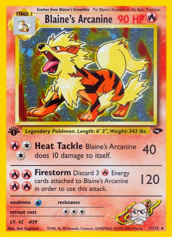 Blaine's Arcanine - Pokémon TCG Card