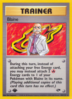 Blaine - pokemon TCG Card