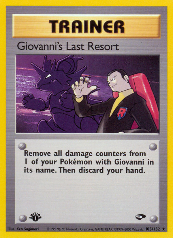 Giovanni's Last Resort - Pokémon TCG Card