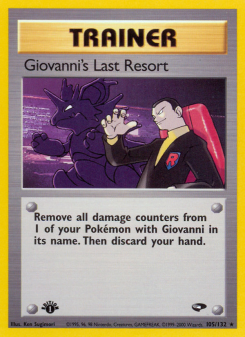 Giovanni's Last Resort - pokemon TCG Card
