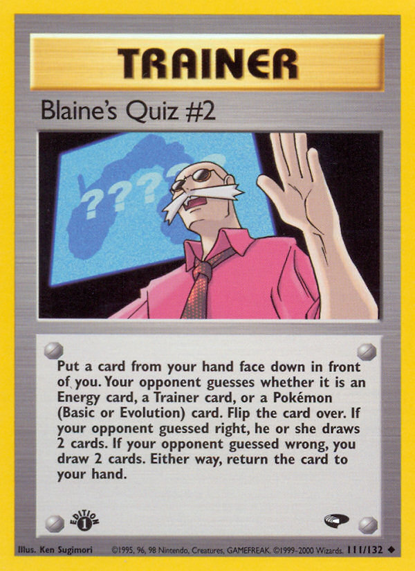 Blaine's Quiz #2 - Pokémon TCG Card