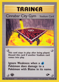 Cinnabar City Gym - pokemon TCG Card