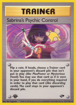 Sabrina's Psychic Control - pokemon TCG Card