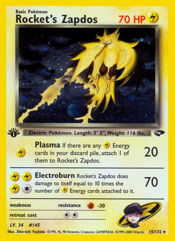 Rocket's Zapdos - Pokémon TCG Card