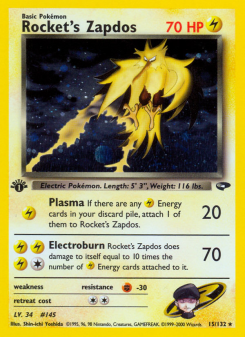 Rocket's Zapdos - pokemon TCG Card
