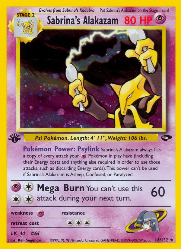 Sabrina's Alakazam - Pokémon TCG Card