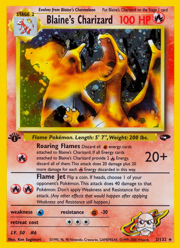 Blaine's Charizard - Pokémon TCG Card