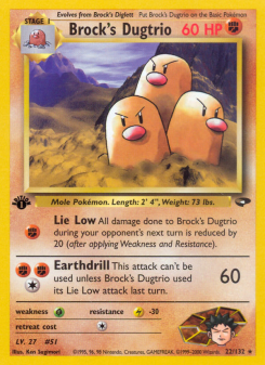 Brock's Dugtrio - pokemon TCG Card