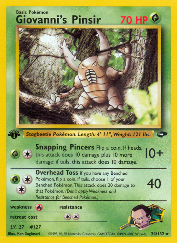 Giovanni's Pinsir - Pokémon TCG Card