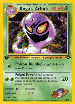 Koga's Arbok - pokemon TCG Card
