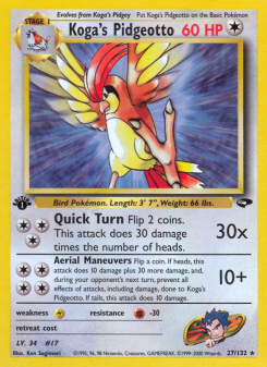 Koga's Pidgeotto - pokemon TCG Card