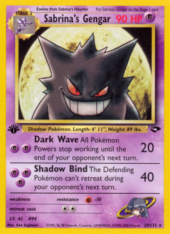 Sabrina's Gengar - pokemon TCG Card