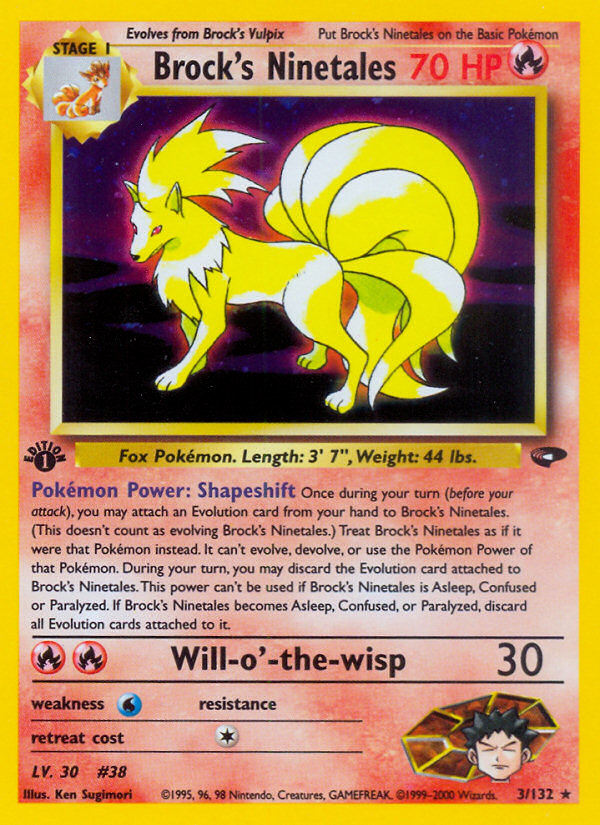 Brock's Ninetales - Pokémon TCG Card