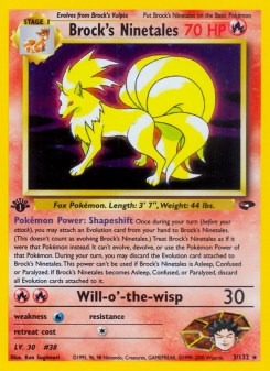 Brock's Ninetales - pokemon TCG Card
