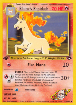 Blaine's Rapidash - pokemon TCG Card