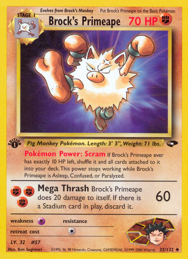 Brock's Primeape - Pokémon TCG Card