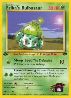 Erika's Bulbasaur - pokemon TCG Card