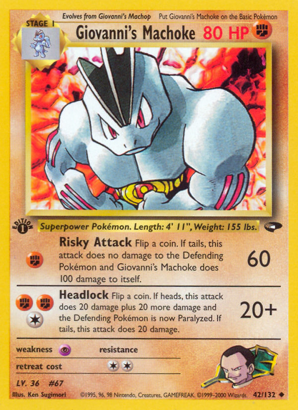 Giovanni's Machoke - Pokémon TCG Card