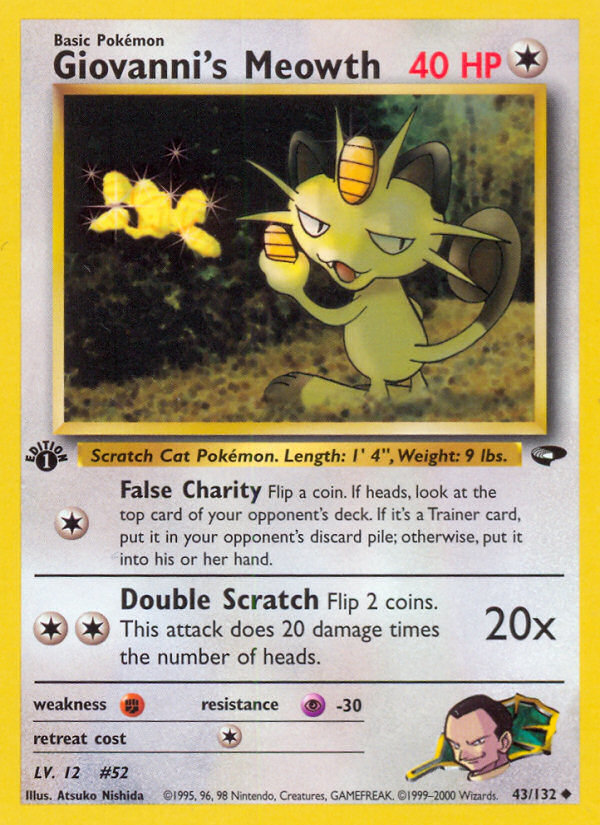 Giovanni's Meowth - Pokémon TCG Card