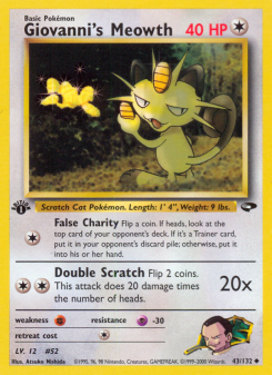 Giovanni's Meowth - pokemon TCG Card