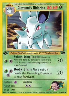 Giovanni's Nidorina - pokemon TCG Card