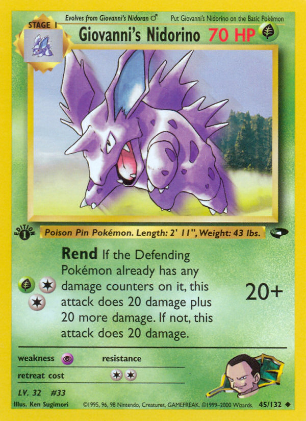 Giovanni's Nidorino - Pokémon TCG Card