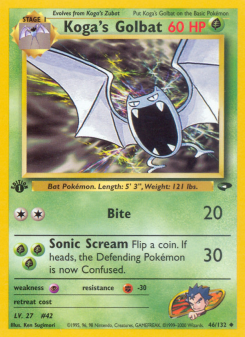 Koga's Golbat - pokemon TCG Card