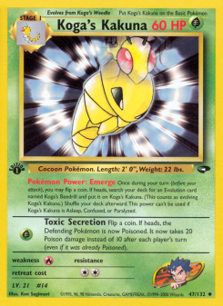 Koga's Kakuna - pokemon TCG Card
