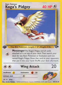 Koga's Pidgey - pokemon TCG Card