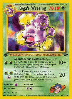 Koga's Weezing - pokemon TCG Card