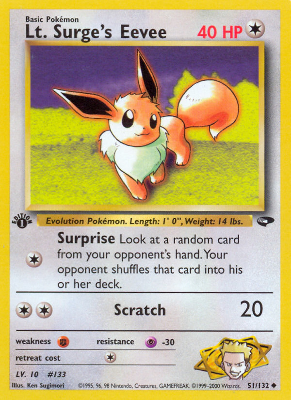 Lt. Surge's Eevee - Pokémon TCG Card
