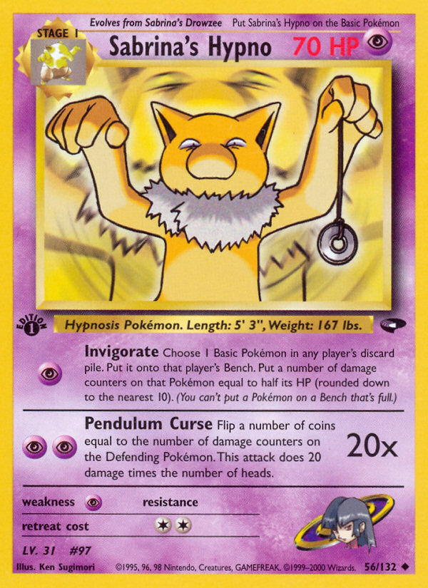 Sabrina's Hypno - Pokémon TCG Card
