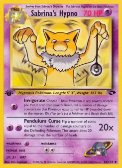 Sabrina's Hypno - pokemon TCG Card