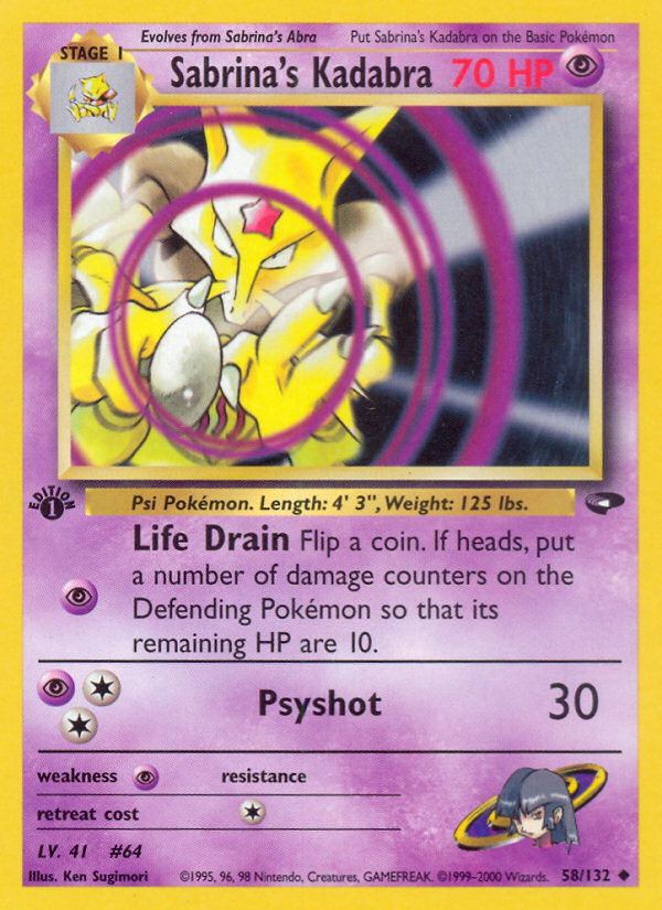 Sabrina's Kadabra - Pokémon TCG Card