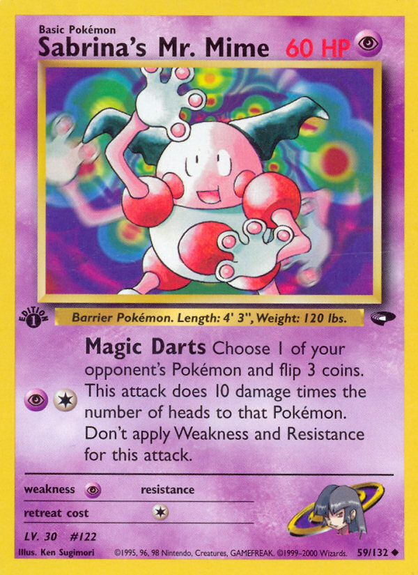 Sabrina's Mr. Mime - Pokémon TCG Card