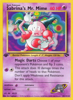 Sabrina's Mr. Mime - pokemon TCG Card