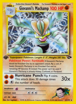 Giovanni's Machamp - pokemon TCG Card