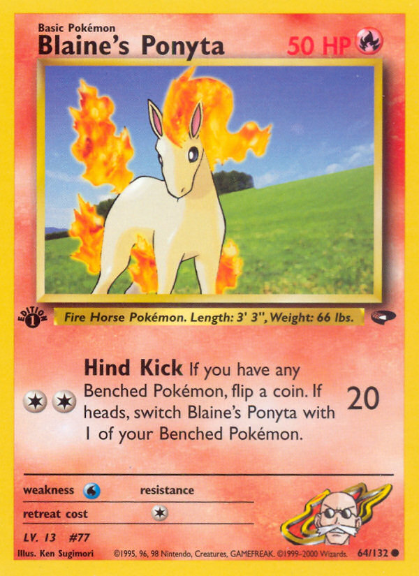 Blaine's Ponyta - Pokémon TCG Card