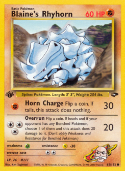 Blaine's Rhyhorn - pokemon TCG Card